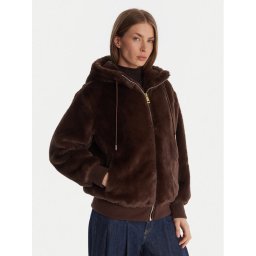 Guess Кожено палто W5BL66 W3890 Кафяв Regular Fit