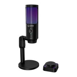 Микрофон Lorgar SMP40, еднопосочен, Jack 3.5mm, USB, Mute бутон, RGB подсветка, черен