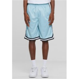 Men's Stripes Mesh Shorts - Ocean Blue/Black/White