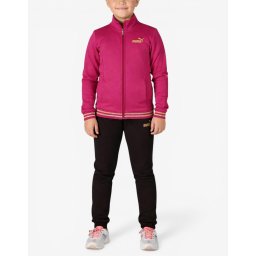 PUMA Essentials+ Glitter Full-Zip Tracksuit Violet/Black