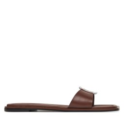 Чехли Calvin Klein Flat Slide W/Ck Hw Big - Lth HW0HW02482 Кафяв