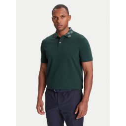 Guess Тениска с яка и копчета M5YP34 KCJV1 Зелен Regular Fit