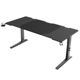 Гейминг бюро Genesis Holm Modular RGB 160, поставка за слушалки и напитка, отвор за кабели, RGB подсветка, черно