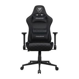 Геймърски стол Cougar Gaming Armor One V2 Black F, до 120kg, PVC кожа, джоб за таблет, 4D регулируеми подлакътници, черен