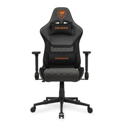 Геймърски стол Cougar Gaming Armor One V2 Gray F, до 120kg, PVC кожа, джоб за таблет, 4D регулируеми подлакътници, сив