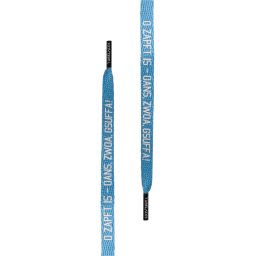 White Flat BavariaPack Laces (Pack of 5 pcs.) O'zapft is/blue