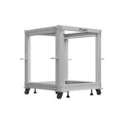 Lanberg open rack 19" 12U 600x600-1100 adjustable, grey