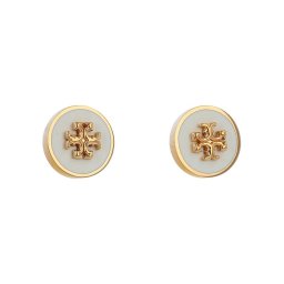 Tory Burch Обици Kira 90547 Бял