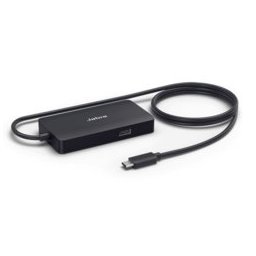 USB хъб Jabra PanaCast, 1 порт, от USB Type-C към 1x USB 2.0 Type-A, за Jabra PanaCast и Jabra Speak, черен