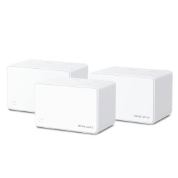 Безжична Wi-Fi система Mercusys Halo H80X, 3000Mbps, 2.4GHz(574Mbps)/5GHz(2402Mbps), Wireless AX, 3x WAN/LAN Gigabit, 3бр.