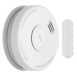 SHD by oneConcept DOF19, Детектор за дим, пластмаса, предупредителен сигнал: 85 dB, 9V на батерии (DOF19-7er)