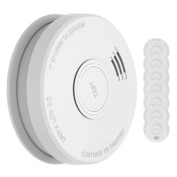 SHD by oneConcept DOF19, Детектор за дим, пластмаса, предупредителен сигнал: 85 dB, 9V на батерии (DOF19-8er)