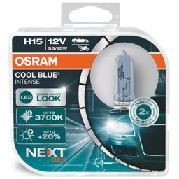 Автомобилна крушка Osram 64176CBN, 55/15W, 260/1350lm, H15, PGJ23t-1, халогенна, 2 броя в опаковка
