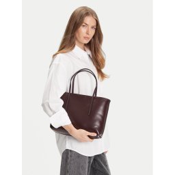 Calvin Klein Дамска чанта Emblem Aop Small Tote LV04F3267G Бордо