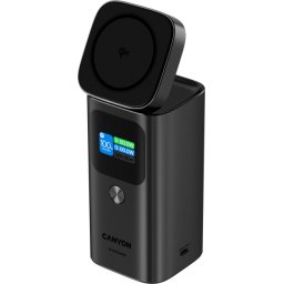 CANYON Qi2 magnetic power bank OnPower 150 15000mAh Aluminium Dark grey