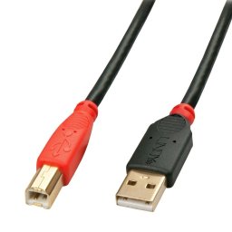 Кабел Lindy LNY-42761, от USB A(м) към USB B(м), 10m, черен