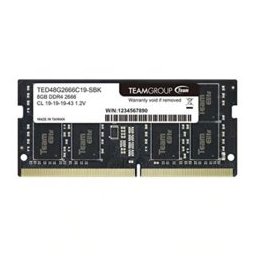 Памет 8GB DDR4 2666MT/s,SO-DIMM, Team Group Elite TED48G2666C19-S01, 1.2V
