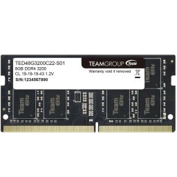 Памет 8GB DDR4 3200MT/s, SO-DIMM, Team Group Elite (TED48G3200C22-S01), 1.2V