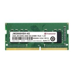 Памет 4GB DDR4 2666MT/s, SO-DIMM, Transcend JM2666HSH-4G, 1.2V