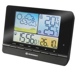 Електронна метеостанция Bresser MeteoTrend, цветен дисплей, подсветка, календар, час, аларма, черна