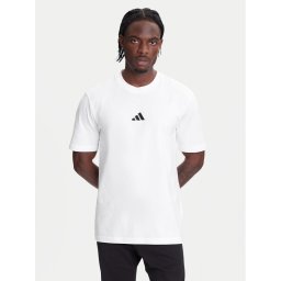 adidas Тишърт Essentials Small Logo JF1092 Бял Regular Fit