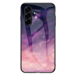 Силиконов кейс със стъклен гръб за Samsung Galaxy А57 5G - лилаво небе