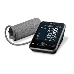 Beurer BM 64 - апарат за кръвно налягане за ръка, Bluetooth, AFIB, 120 памет, XL дисплей - черен