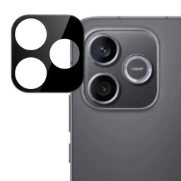 Удароустойчив стъклен протектор за камера за Honor 600 Lite - черна рамка
