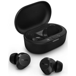 PHILIPS слушалки TWS тапи черни Изключително малък калъф за зареждане IPX4