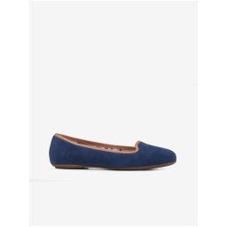 Navy blue suede ballerinas Geox Palmaria - Women
