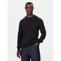 Calvin Klein Пуловер LV040BM343 Черен Regular Fit