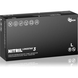 Espeon Nitril Longstar3 Black нитрилни ръкавици без пудра размер L 2x50 бр.