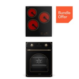 Klarstein Стъклокерамичен плот Victoria + тясна фурна Victoria | Timeless | 45 см (10046684+10047405)