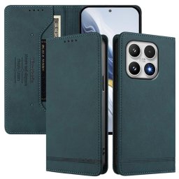 Кожен калъф тип портмоне марка RINACASIS за Xiaomi 17 - тюркоазен