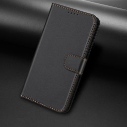 Кожен калъф тип портмоне за Xiaomi 17 Ultra - черен