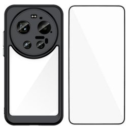 Силиконов гръб Rugged Armor за Xiaomi 17 Ultra - черна рамка