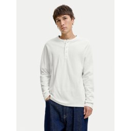Jack & Jones Тениска с дълъг ръкав Blutyrell 12266583 Бял Regular Fit