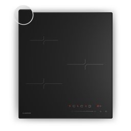 Klarstein Velaire индукционен плот, елегантен, минималистичен, мощен, 3 нагреваеми зони, 5500 W, 45 см (XFC503I-B1S)