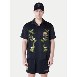 New Era Риза New York Yankees Floral Revere 60596374 Черен Regular Fit