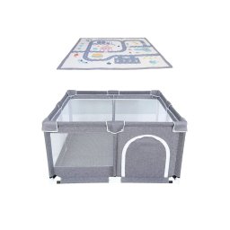 Babify Star Ibaby кошара за игра с подложка за игра, мека и нехлъзгава, на закрито/открито, устойчива на накланяне, с лесно сглобяване/разглобяване (CZ-S66M-YERS)