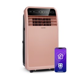 Klarstein Metrobreeze New York Smart 12k, мобилен климатик, 12000 BTU / 3,5 kW, енергиен клас A, дистанционно управление, розово-златно (DXJ2-MtrbrzNYSmrt12R)