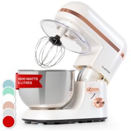 Klarstein Bella Elegance, кухненски робот, 1800 W, 1.7 к.с., 6 степени, 5 литра, бял (TK2-Bella EleganceW)