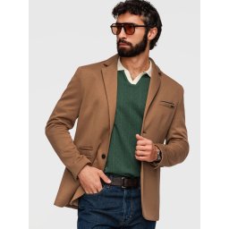 Мъжко яке SLIM FIT с плетена принтирана материя Ombre