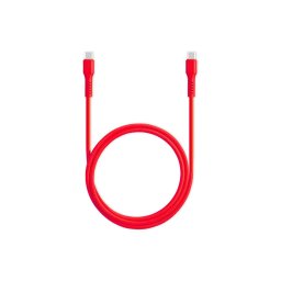 Data кабел ttec USB-C to USB-C 60W PD 120cm, Neon червен