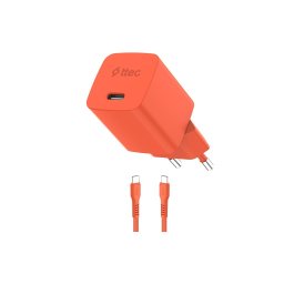 Зарядно ttec SmartCharger GaN 45W PD + Кабел USB-C ,Neon Orange