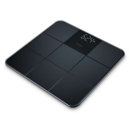 Beurer GS 235 - дигитална везна за баня, 180 кг, магически LED дисплей, против хлъзгане - черна