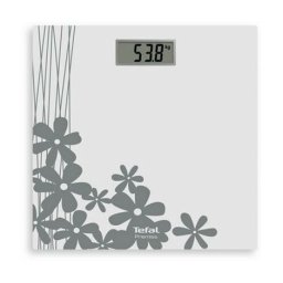 Tefal Premiss Flower PP1430V0 - дигитална везна за баня, 150 кг, стъкло - бяла с цветя