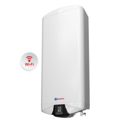 Бойлер Eldom Galant DU080FW-W, 80 л, Плосък, 3.3 kW, Eco режим, Вертикален и хоризонтален монтаж, WI-FI управление, Енергиен клас B, Бял