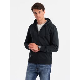 Ombre Men's unbuttoned BASIC sweatshirt - black