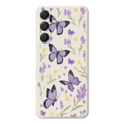 Силиконов гръб за Samsung Galaxy S26 - лилави пеперуди